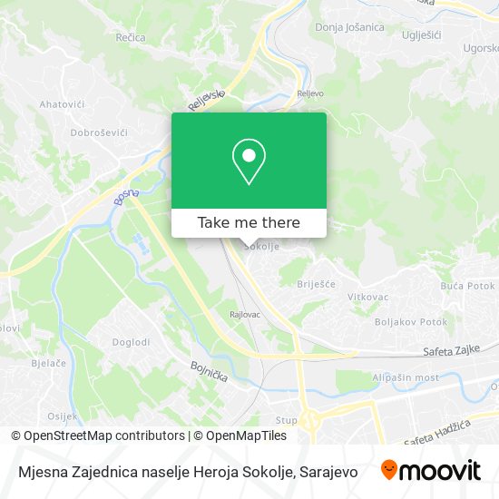 Karta Mjesna Zajednica naselje Heroja Sokolje