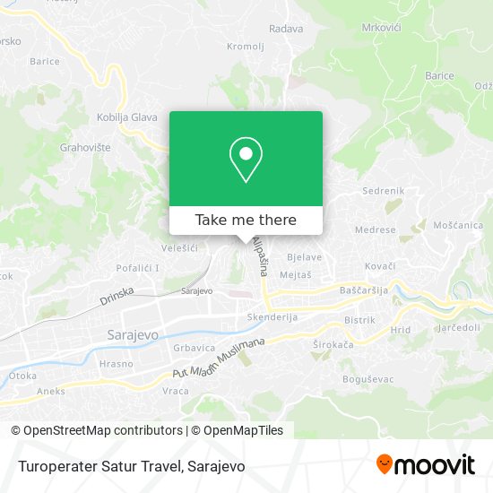 Turoperater Satur Travel map