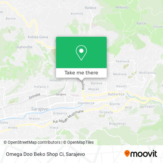 Omega Doo Beko Shop Ci map