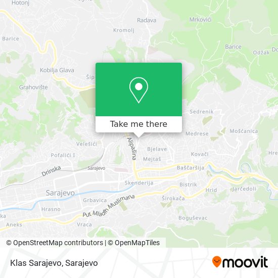 Klas Sarajevo map
