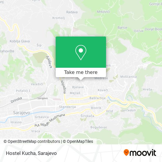 Hostel Kucha map