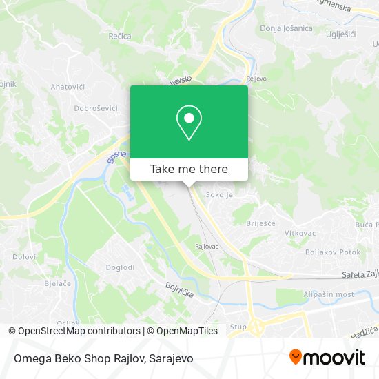 Omega Beko Shop Rajlov map