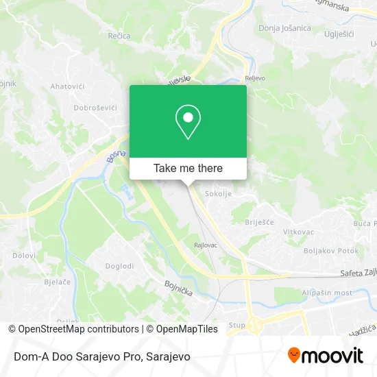 Dom-A Doo Sarajevo Pro map