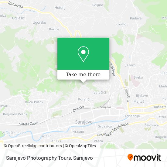 Sarajevo Photography Tours map