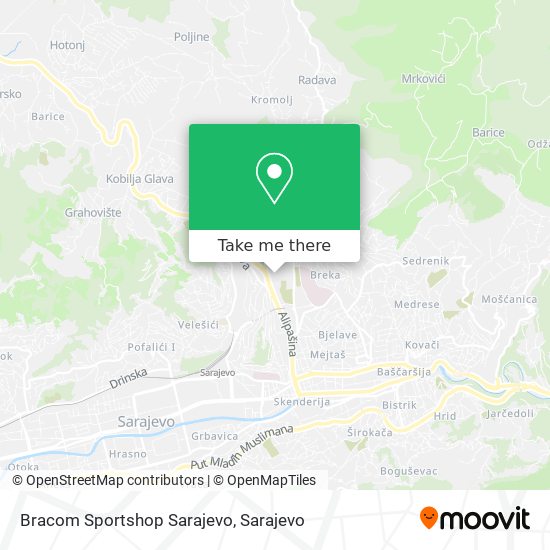 Bracom Sportshop Sarajevo mapa