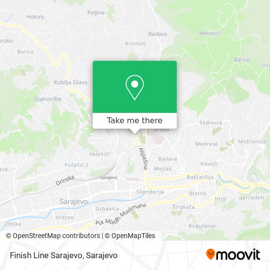 Finish Line Sarajevo map