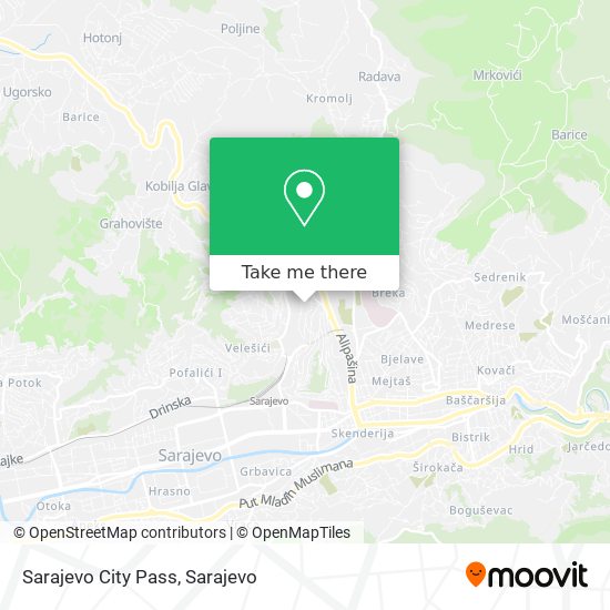 Sarajevo City Pass mapa