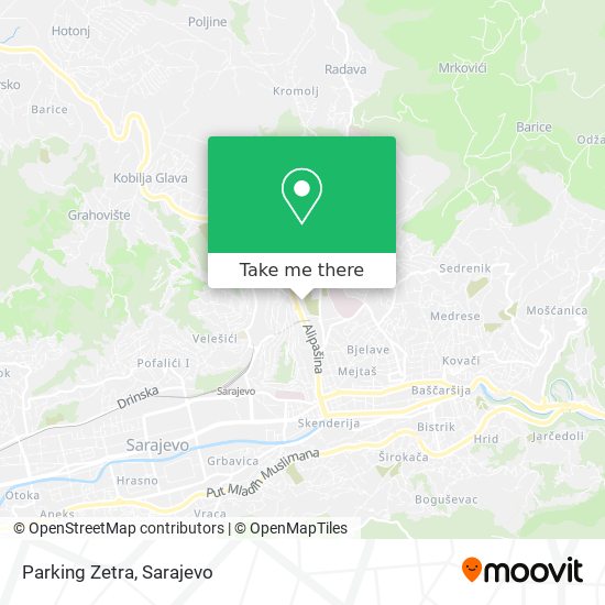 Parking Zetra map