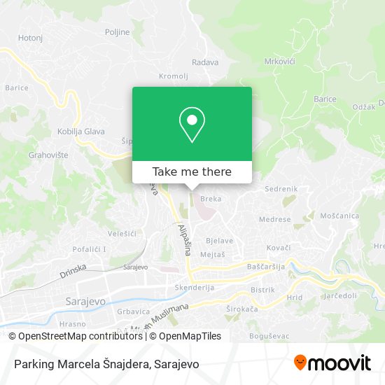 Parking Marcela Šnajdera map