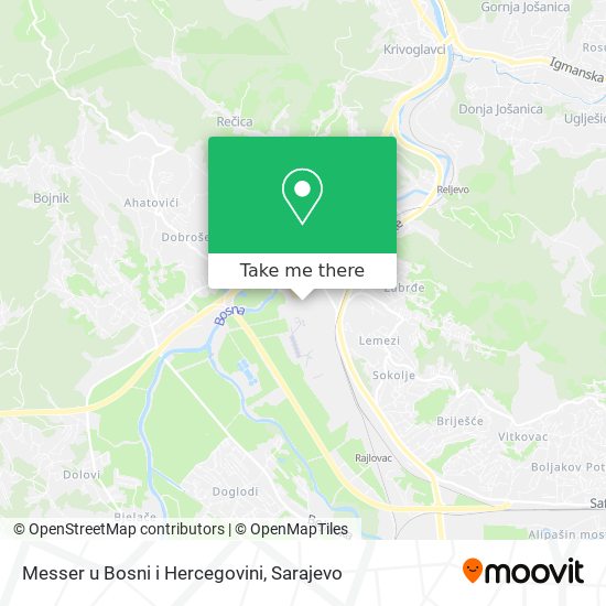 Messer u Bosni i Hercegovini map