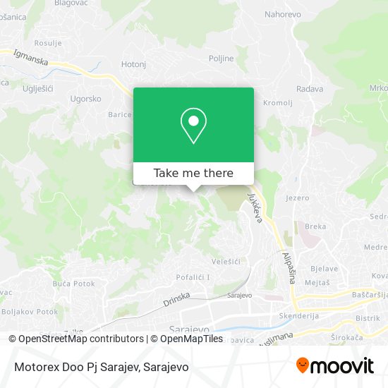 Motorex Doo Pj Sarajev map
