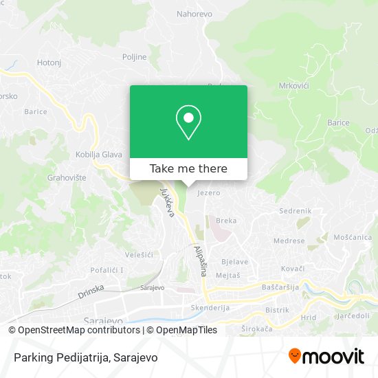 Parking Pedijatrija mapa
