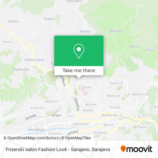 Frizerski salon Fashion Look - Sarajevo map