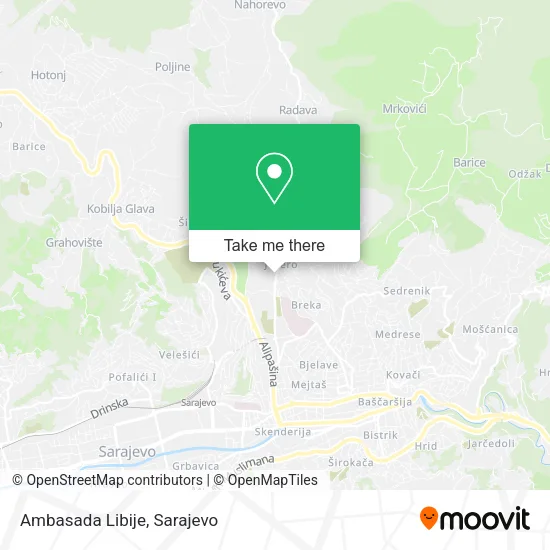 Ambasada Libije map