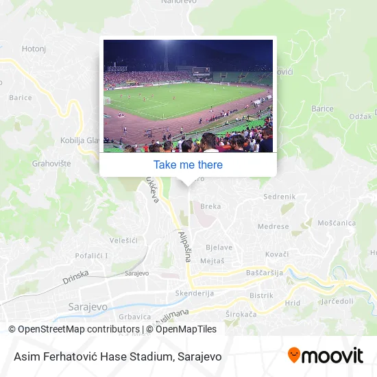 Asim Ferhatović Hase Stadium map