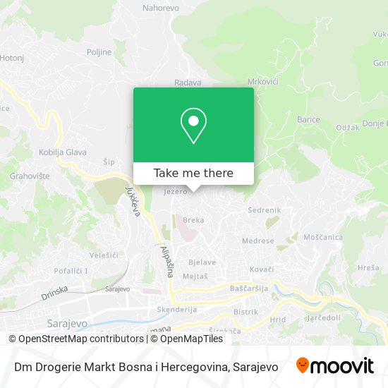 Dm Drogerie Markt Bosna i Hercegovina mapa