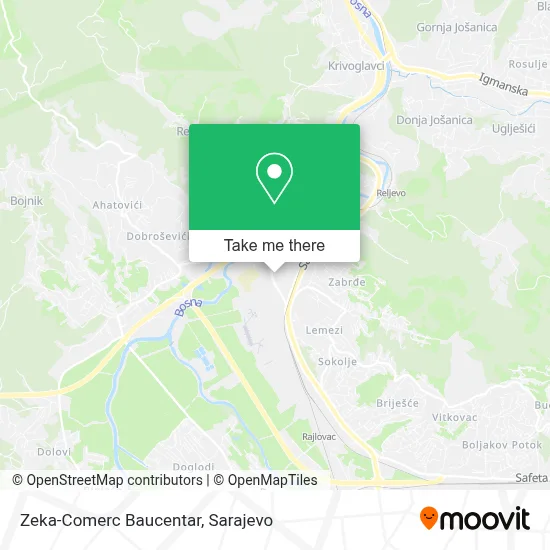 Zeka-Comerc Baucentar mapa