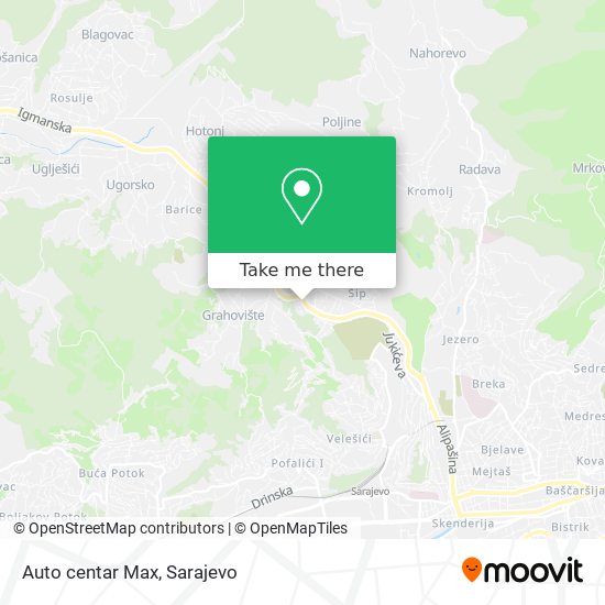 Auto centar Max mapa