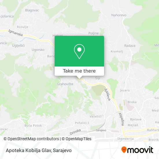 Apoteka Kobilja Glav mapa