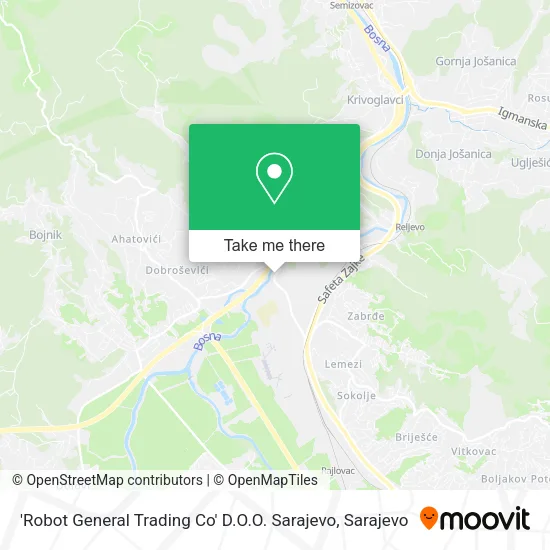 'Robot General Trading Co' D.O.O. Sarajevo map