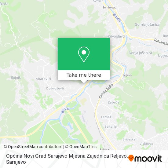 Općina Novi Grad Sarajevo Mjesna Zajednica Reljevo mapa