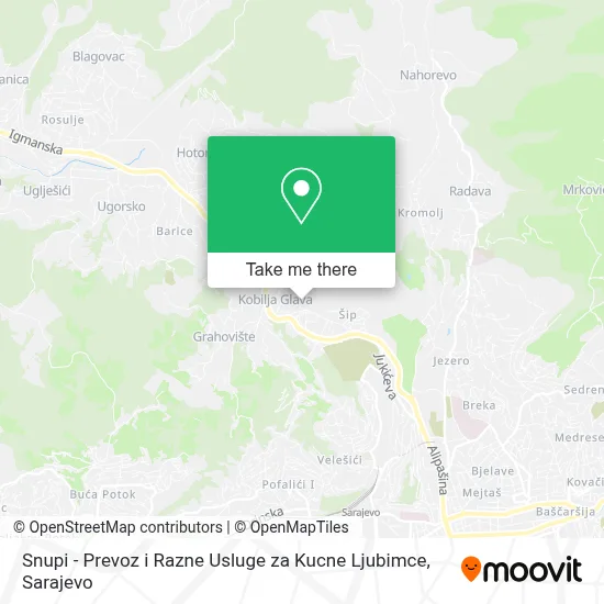 Snupi - Prevoz i Razne Usluge za Kucne Ljubimce map