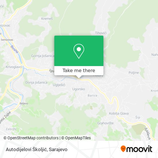 Autodijelovi Školjić map