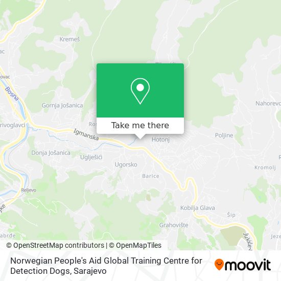 Norwegian People's Aid Global Training Centre for Detection Dogs map