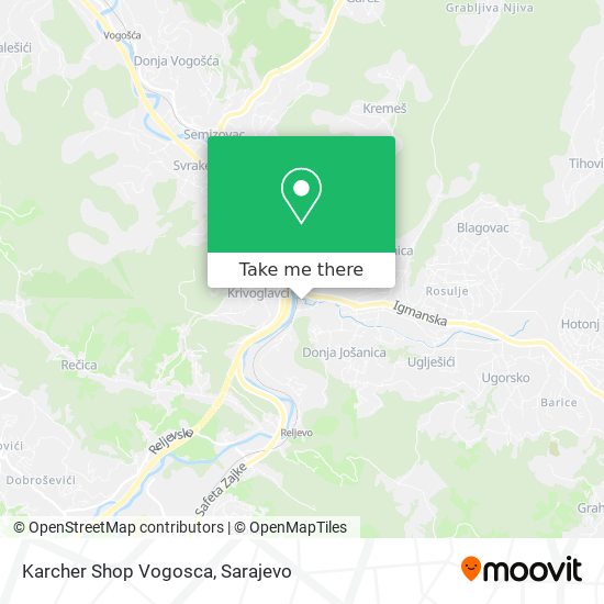 Karcher Shop Vogosca map