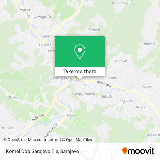 Komel Doo Sarajevo Ele map