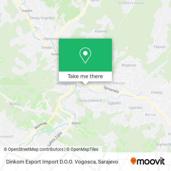 Dinkom Export Import D.O.O. Vogosca mapa