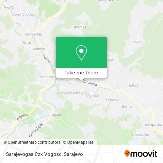 Sarajevogas Czk Vogosc map