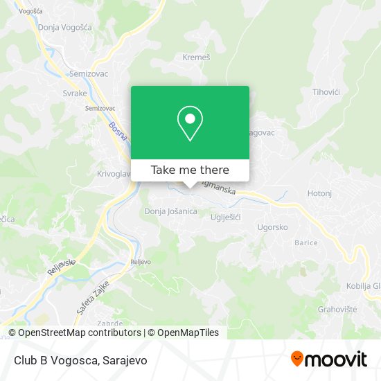 Club B Vogosca map