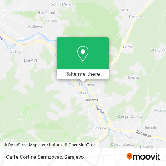 Caffe Cortina Semizovac mapa