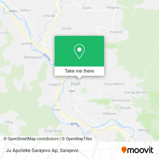 Ju Apoteke Sarajevo Ap map
