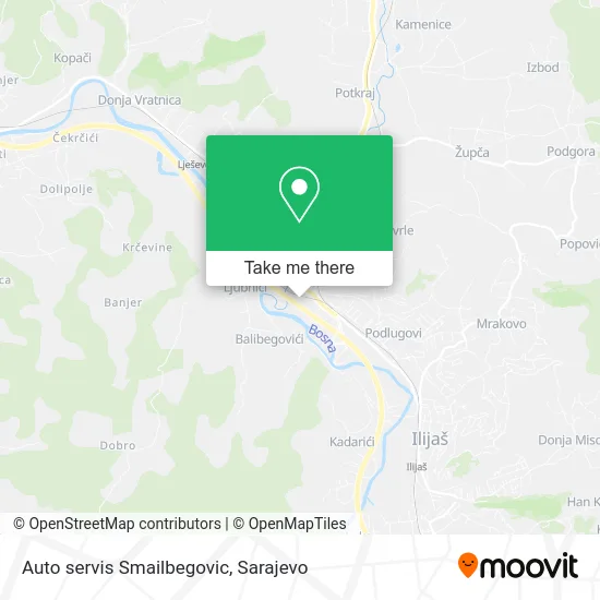 Auto servis Smailbegovic mapa