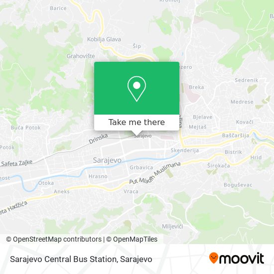 Sarajevo Central Bus Station map