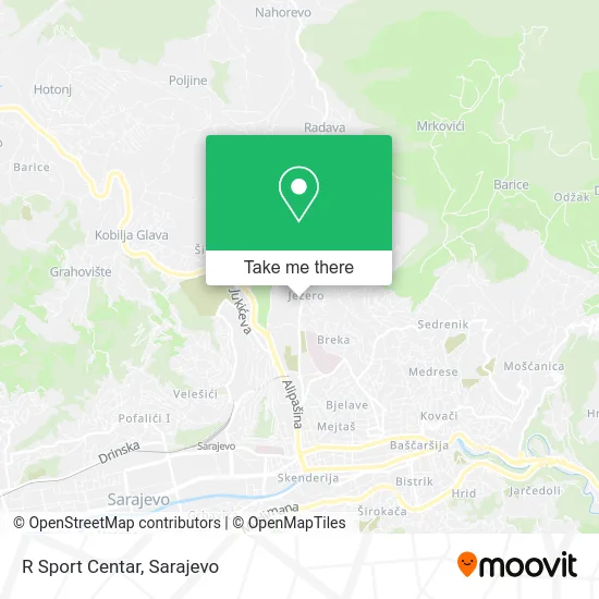 R Sport Centar map