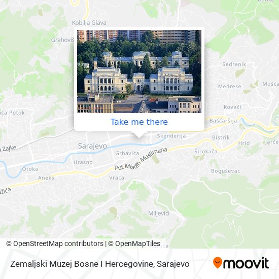 Zemaljski Muzej Bosne I Hercegovine mapa