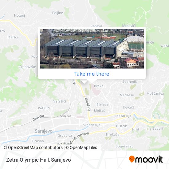 Zetra Olympic Hall map
