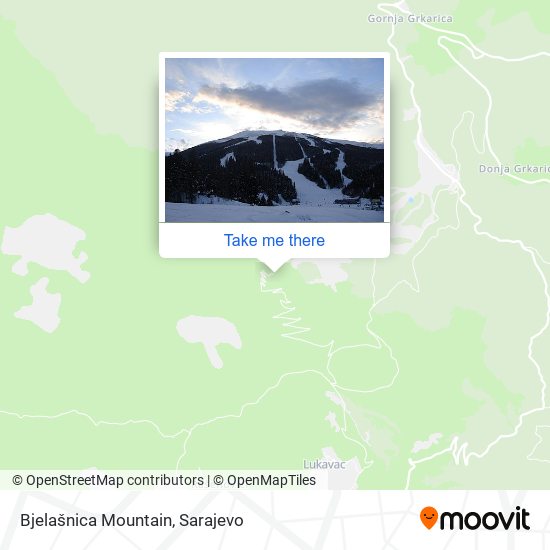 Karta Bjelašnica Mountain