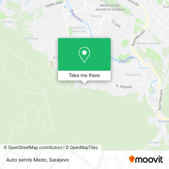 Auto servis Medo mapa