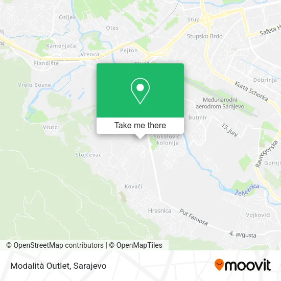 Modalità Outlet map