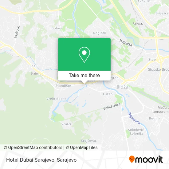 Hotel Dubai Sarajevo map
