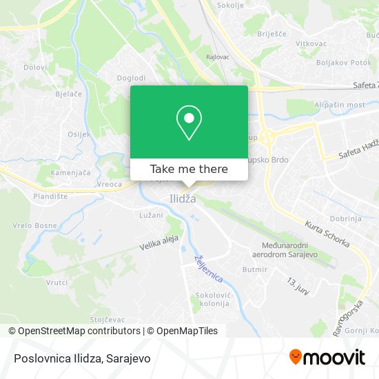 Poslovnica Ilidza mapa