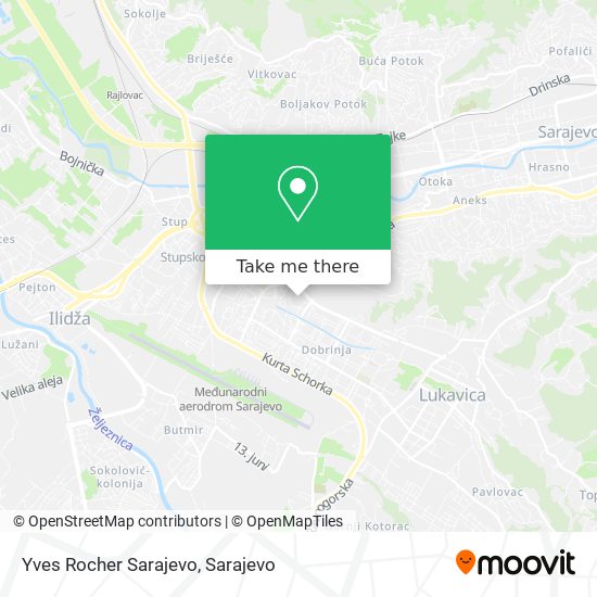 Yves Rocher Sarajevo mapa
