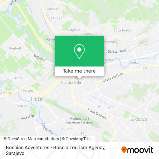 Bosnian Adventures - Bosnia Tourism Agency mapa