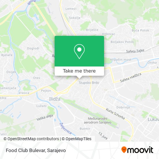 Food Club Bulevar mapa