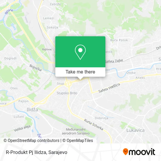 R-Produkt Pj Ilidza mapa