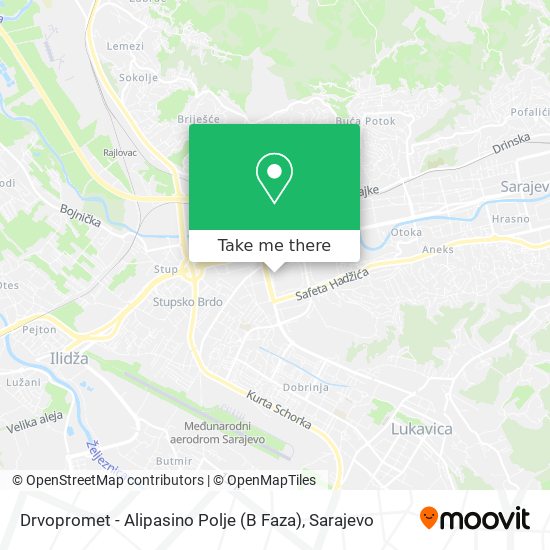 Karta Drvopromet - Alipasino Polje (B Faza)